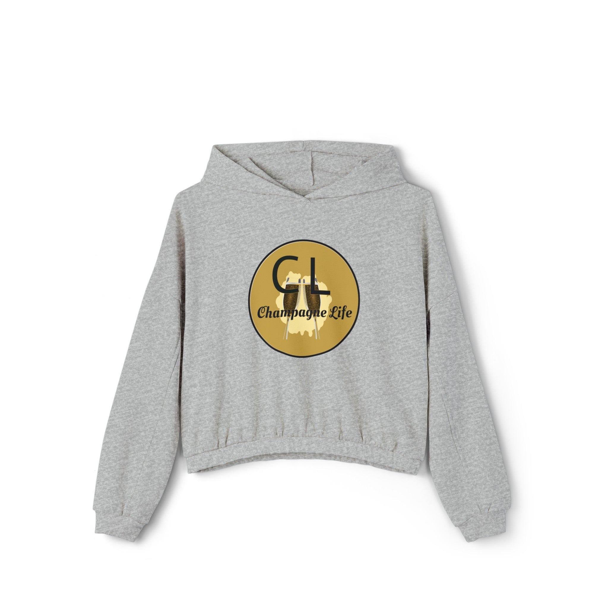 Champagne Life Logo Women's Cinched Bottom Hoodie