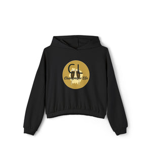 Champagne Life Logo Women's Cinched Bottom Hoodie