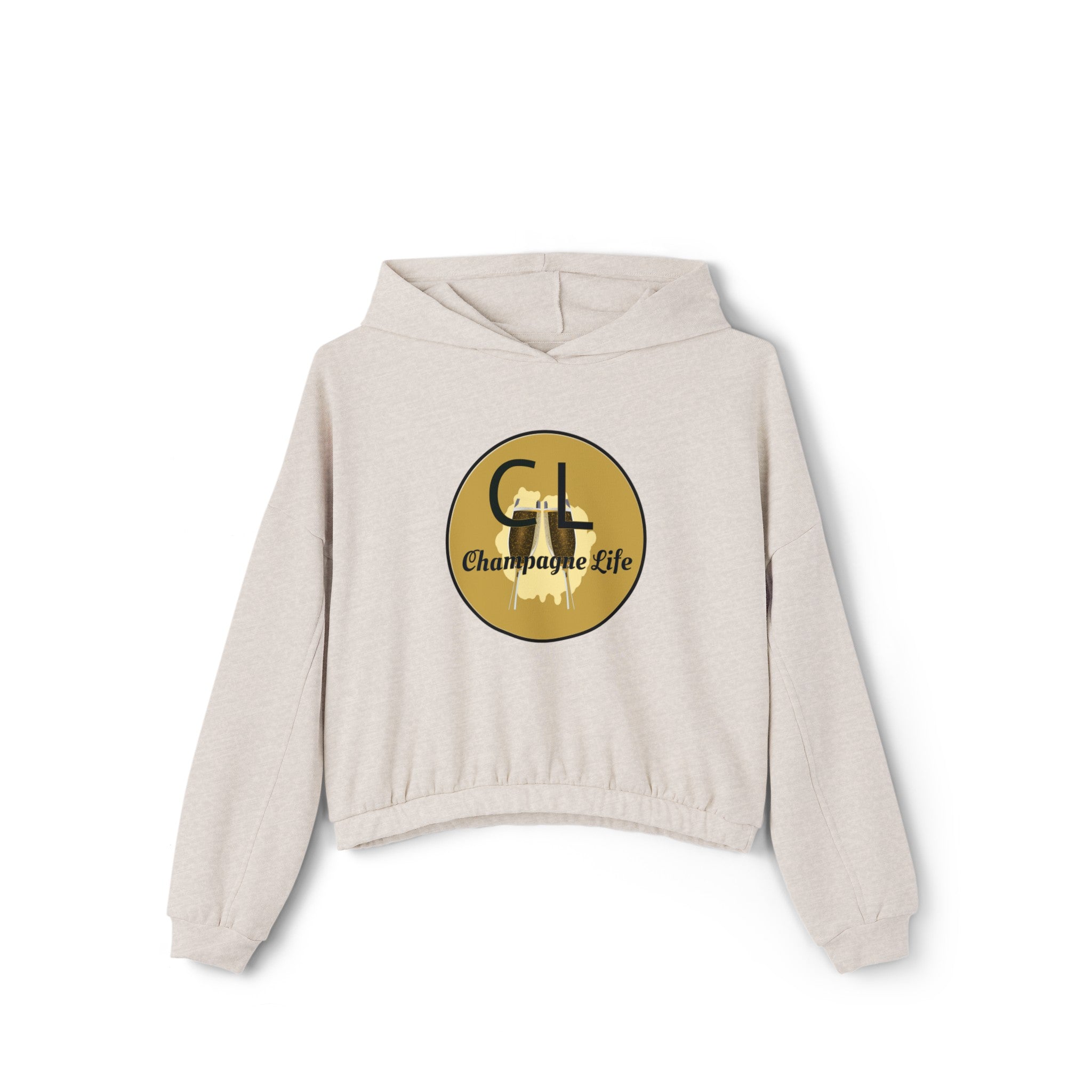 Champagne Life Logo Women's Cinched Bottom Hoodie