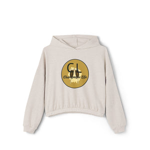 Champagne Life Logo Women's Cinched Bottom Hoodie