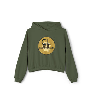 Champagne Life Logo Women's Cinched Bottom Hoodie