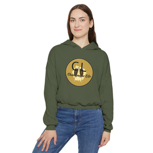 Champagne Life Logo Women's Cinched Bottom Hoodie