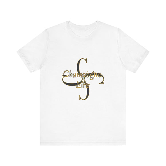 Champagne Life with 'C' Circle Unisex Jersey Short Sleeve Tee