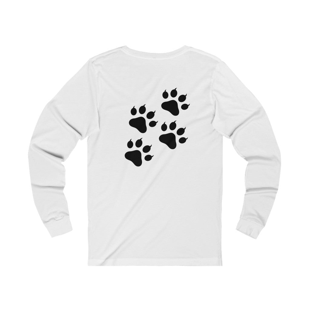 Champagne Life with Cat Paw Prints Long Sleeve Tee