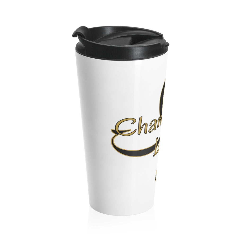 Champagne Life with 'C' Circle Stainless Steel Travel Mug
