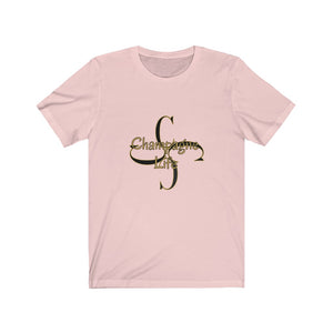 Champagne Life with 'C' Circle Unisex Jersey Short Sleeve Tee