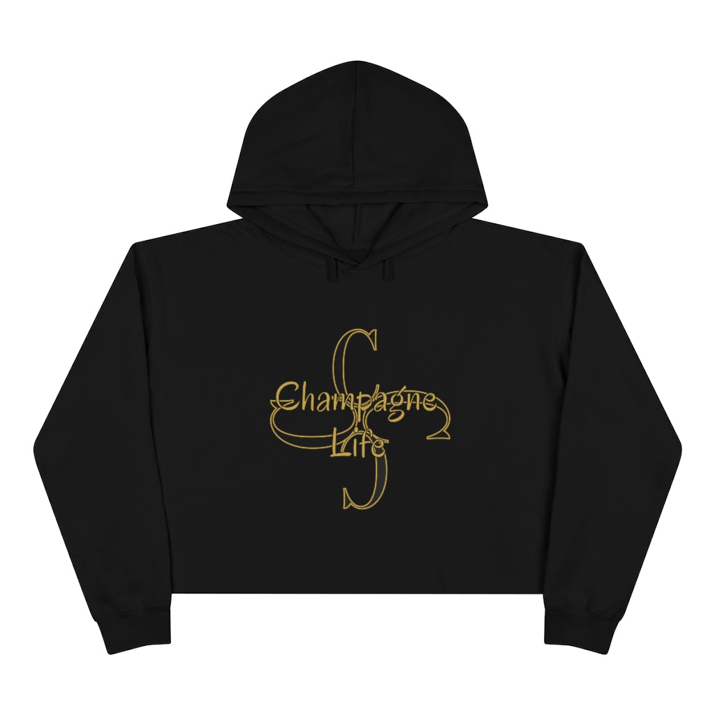 Champagne Life with 'C' Circle Crop Hoodie