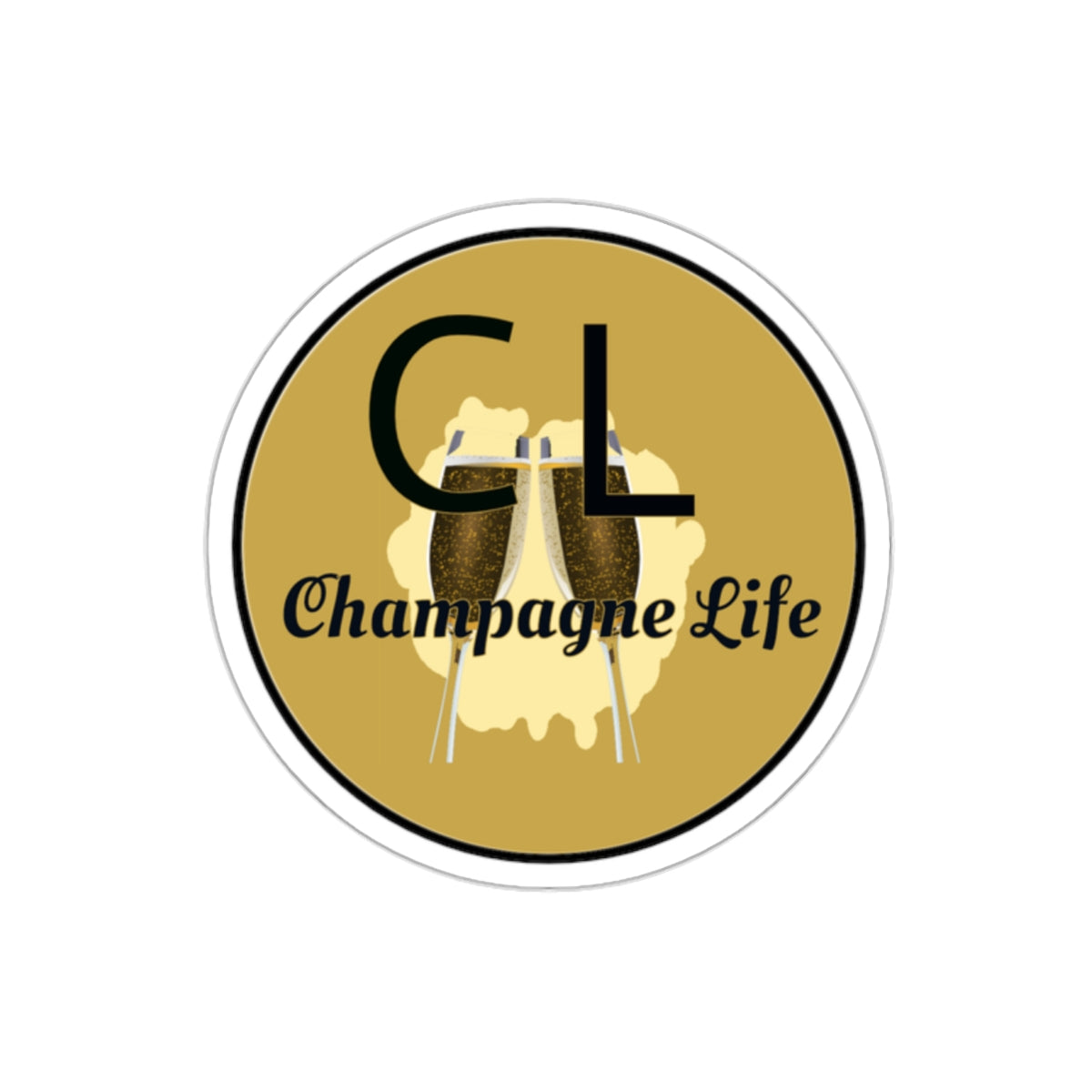 Champagne Life Kiss-Cut Stickers