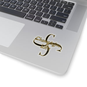 Champagne Life with 'C' Circle Kiss-Cut Stickers