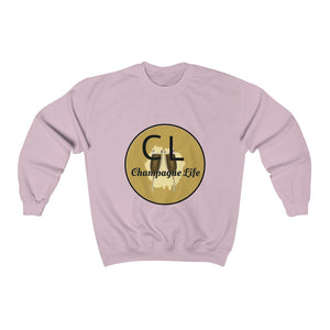Champagne Life with a Gold Background Crewneck Sweatshirt