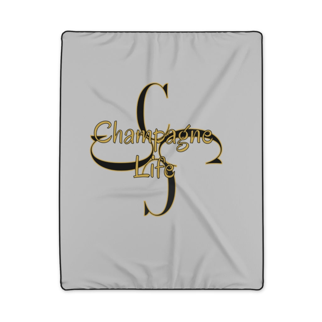 Champagne Life with 'C' Circle Polyester Blanket