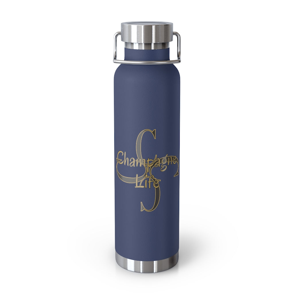 Champagne Life with 'C' Circle 22oz Vacuum Insulated Bottle